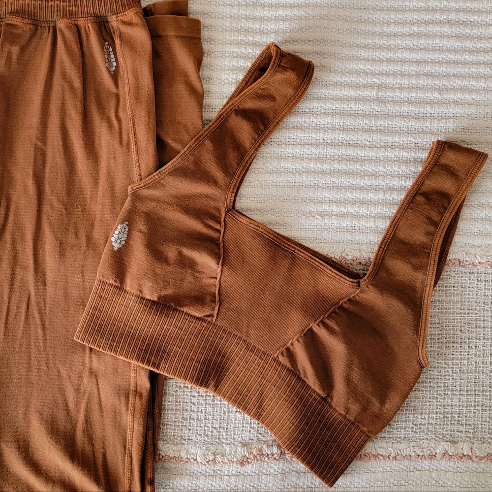 Free People Movement | Good Karma Square-Neck Bra Toasted Coconut